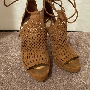 Aldo Tan Cutout Peep-Toe Heels